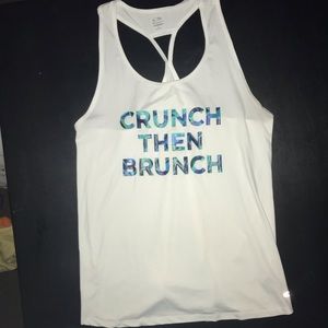 🌻Crunch then brunch champion tank top large